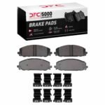 Dynamic Friction 2021-2025 Dodge Durango Front 5000 Advanced Semi Metallic Brake Pads and Hardware Kit