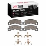 Dynamic Friction 2021-2025 Tesla Model X Front 5000 Advanced Low Metallic Brake Pads and Hardware Kit