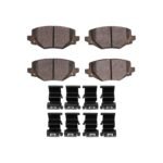 Dynamic Friction 2021-2025 Dodge Durango Rear 5000 Advanced Semi Metallic Brake Pads and Hardware Kit