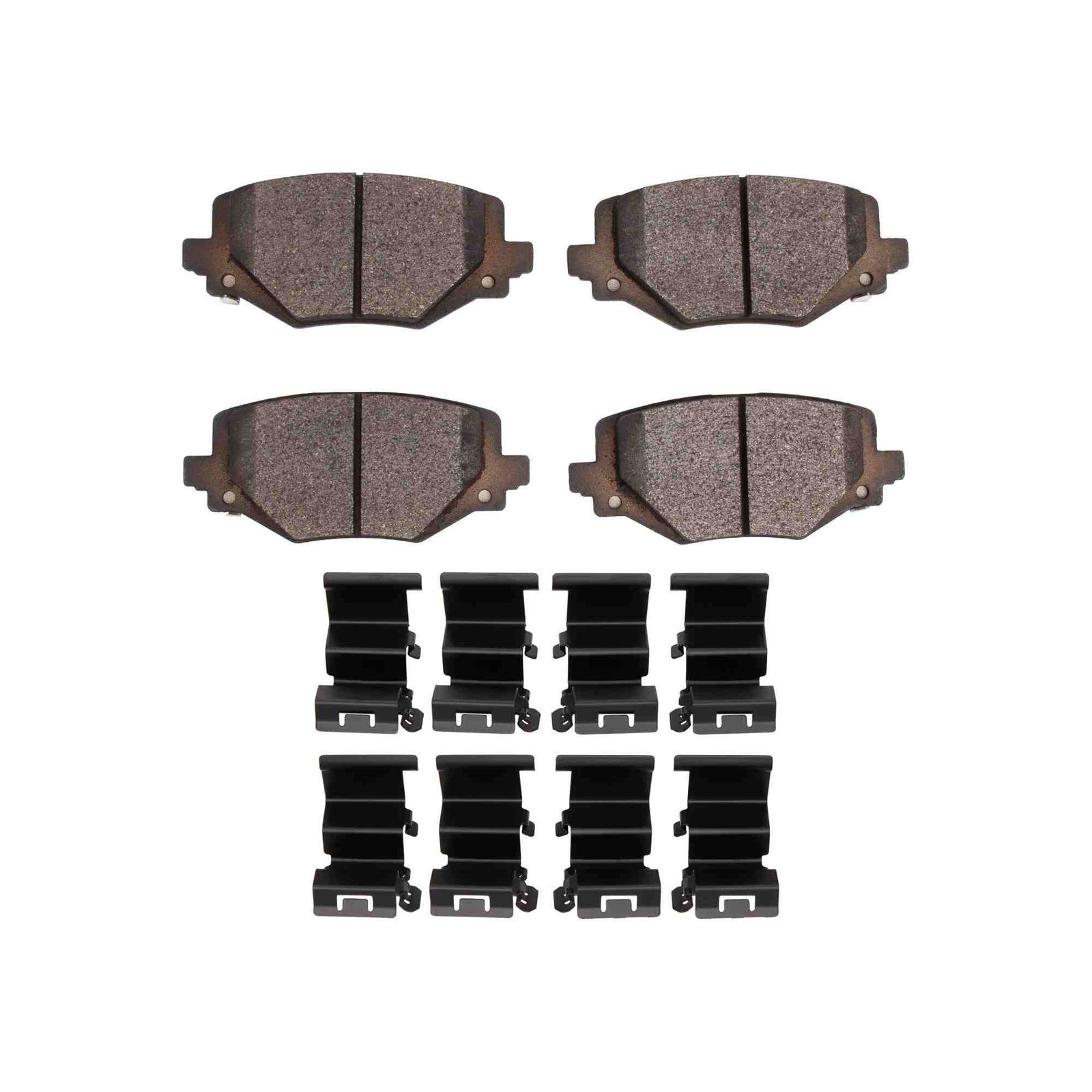 DF_1551244701_Fro.jpg Dynamic Friction 2021-2025 Dodge Durango Rear 5000 Advanced Semi Metallic Brake Pads and Hardware Kit - Image 1