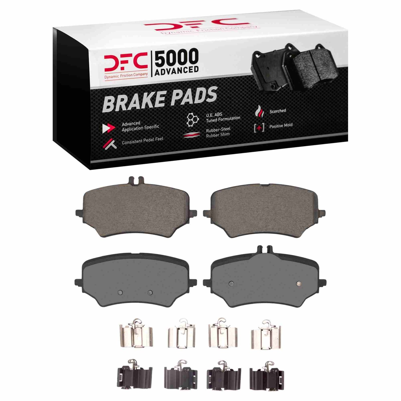 DF_1551245401_Fro.jpg Dynamic Friction 2022-2025 Mercedes-Benz EQE 350 Rear 5000 Advanced Ceramic Brake Pads and Hardware Kit - Image 1