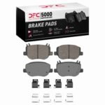 Dynamic Friction 2022-2025 Fisker Ocean Rear 5000 Advanced Low Metallic Brake Pads and Hardware Kit