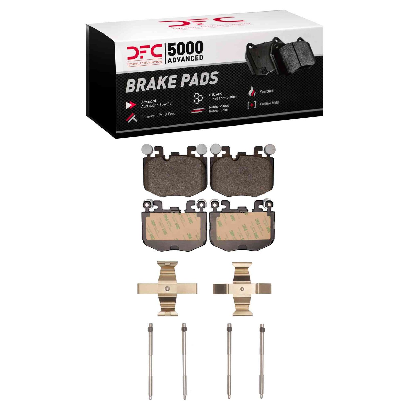 DF_1551248001_Fro.jpg Dynamic Friction 2022-2025 BMW 540i xDrive Front 5000 Advanced Low Metallic Brake Pads and Hardware Kit - Image 1