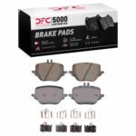 Dynamic Friction 2023-2025 Mercedes-Benz E350 Rear 5000 Advanced Ceramic Brake Pads and Hardware Kit