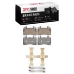 Dynamic Friction 2023-2025 Alfa Romeo Tonale Front 5000 Advanced Ceramic Brake Pads and Hardware Kit