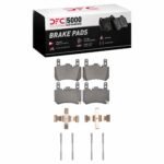 Dynamic Friction 2023-2025 Chevrolet Corvette Rear 5000 Advanced Low Metallic Brake Pads and Hardware Kit