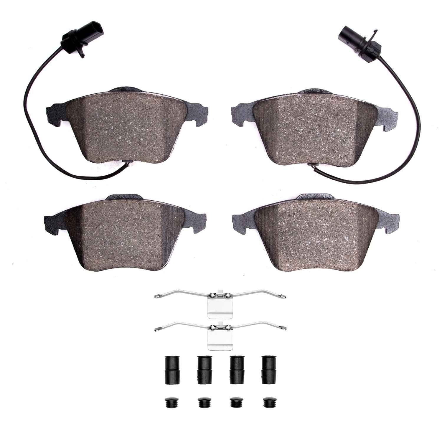 DF_1552091512_Fro.jpg Dynamic Friction 2004-2011 Audi A6 (USA/Canada) Front 5000 Advanced Low Metallic Brake Pads and Hardware Kit - Image 1