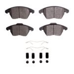 Dynamic Friction 2005-2015 Audi TT Front 5000 Advanced Low Metallic Brake Pads and Hardware Kit