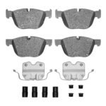 Dynamic Friction 2007-2018 BMW X6 Front 5000 Advanced Low Metallic Brake Pads and Hardware Kit