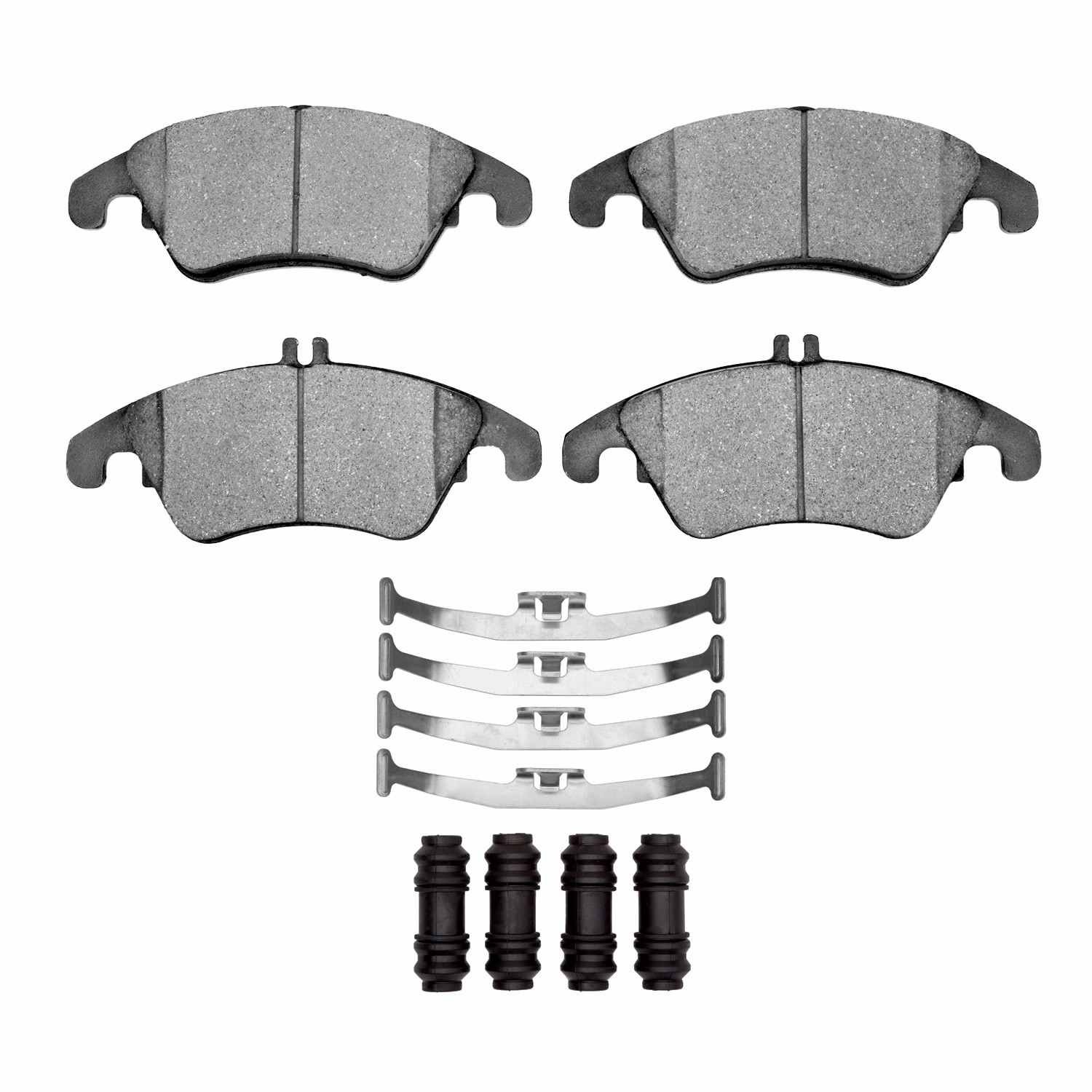 DF_1552134201_Fro.jpg Dynamic Friction 2008-2020 Mercedes-Benz SLK300 Front 5000 Advanced Low Metallic Brake Pads and Hardware Kit - Image 1