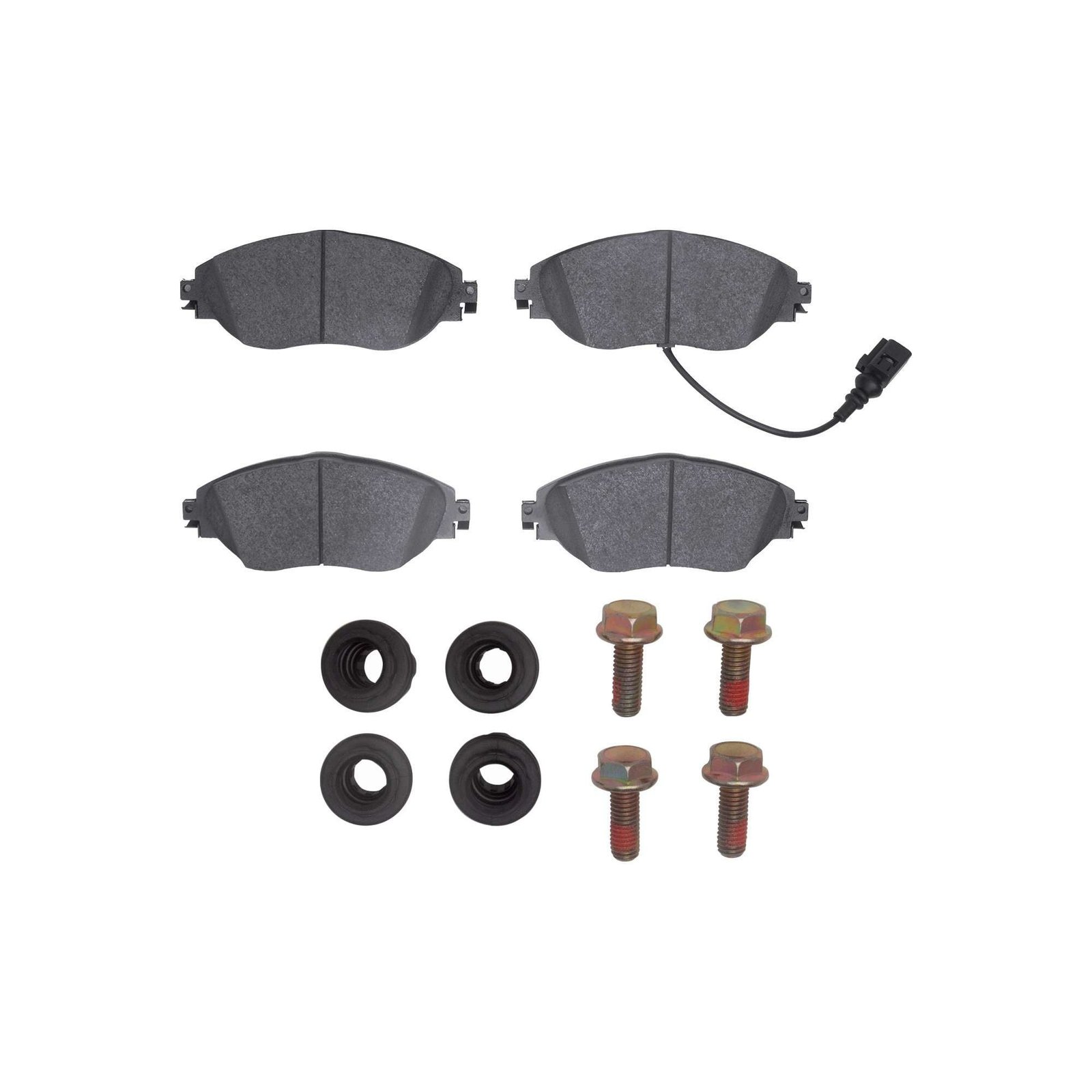DF_1552163301_Fro.jpg Dynamic Friction 2013-2024 Audi S3 (Mexico) Front 5000 Advanced Low Metallic Brake Pads and Hardware Kit - Image 1