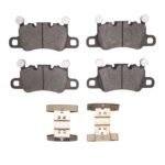 Dynamic Friction 2013-2023 Porsche Cayman Rear 5000 Advanced Low Metallic Brake Pads and Hardware Kit