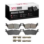 Dynamic Friction 2018-2020 Ford F-150 4WD Rear 5000 Advanced Semi Metallic Brake Pads and Hardware Kit