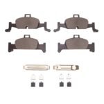 Dynamic Friction 2018-2024 Audi A4 Quattro Front 5000 Advanced Low Metallic Brake Pads and Hardware Kit