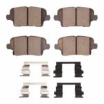 Dynamic Friction 2020-2025 Cadillac XT4 Rear 5000 Advanced Low Metallic Brake Pads and Hardware Kit