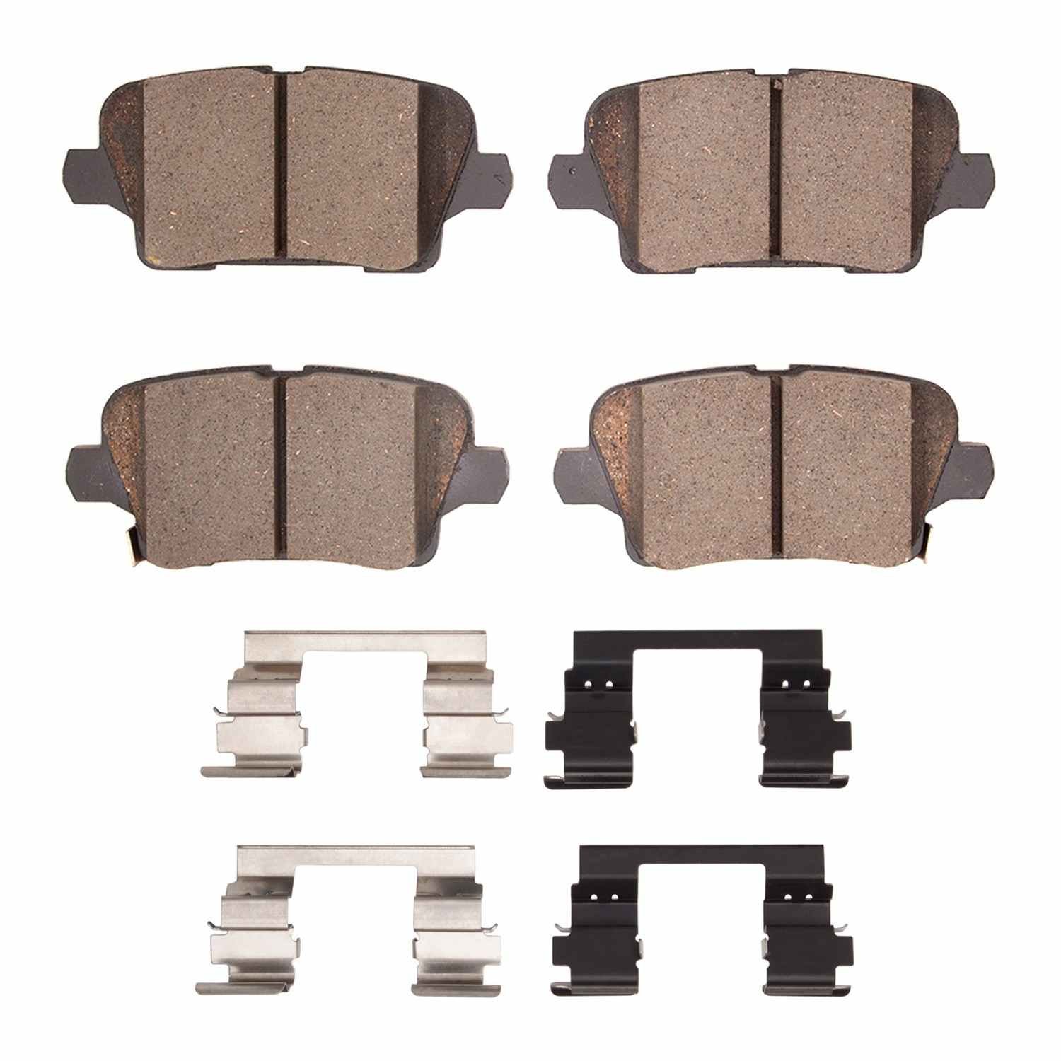 DF_1552218901_Fro.jpg Dynamic Friction 2020-2025 Cadillac XT4 Rear 5000 Advanced Low Metallic Brake Pads and Hardware Kit - Image 1