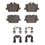 Dynamic Friction 2021-2025 BMW 330i xDrive Sedan Rear 5000 Advanced Low Metallic Brake Pads and Hardware Kit
