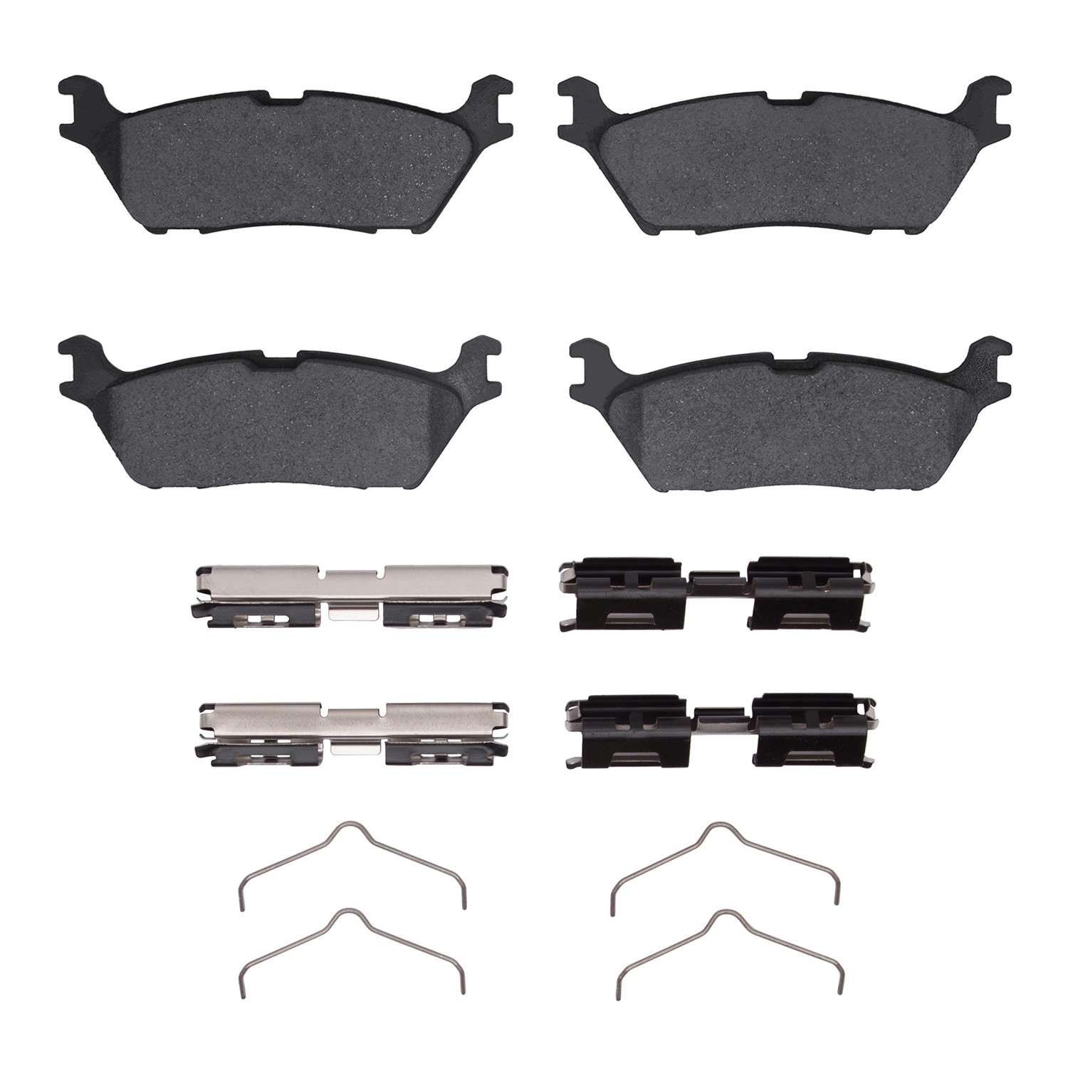 DF_1552238301_Fro.jpg Dynamic Friction 2021-2025 Ford F-150 4WD Rear 5000 Advanced Semi Metallic Brake Pads and Hardware Kit - Image 1