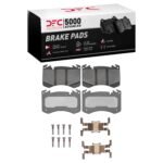 Dynamic Friction 2022-2025 Land Rover Range Rover Sport Front 5000 Advanced Low Metallic Brake Pads and Hardware Kit