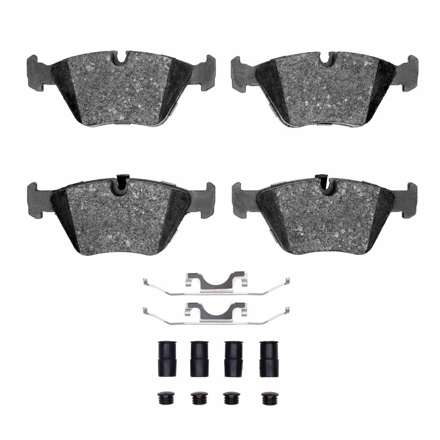 DF_1600072501_Fro.jpg Dynamic Friction 1996-2003 BMW 525i (USA/Canada) Front Euro 5000 Ceramic Brake Pads and Hardware Kit - Image 1
