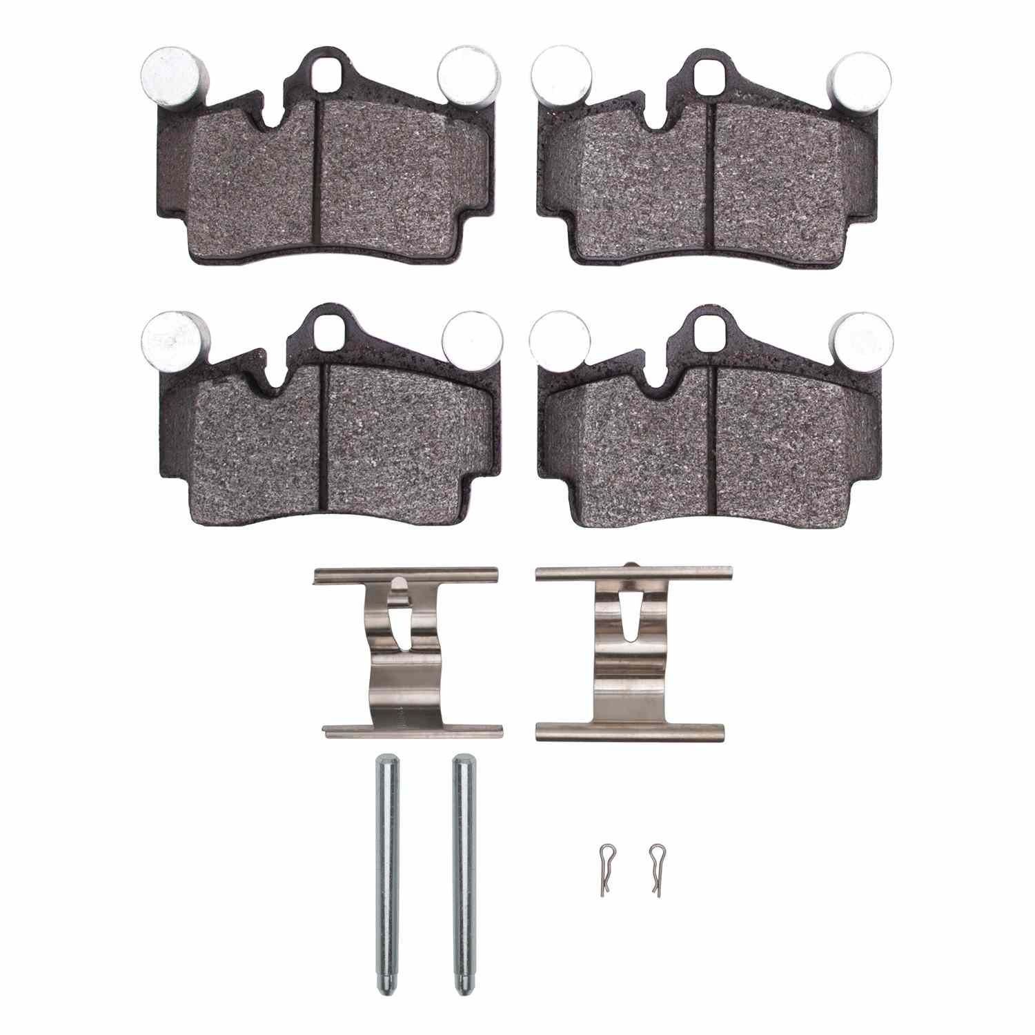 DF_1600097801_Fro.jpg Dynamic Friction 2003-2015 Audi Q7 Rear Euro 5000 Ceramic Brake Pads and Hardware Kit - Image 1