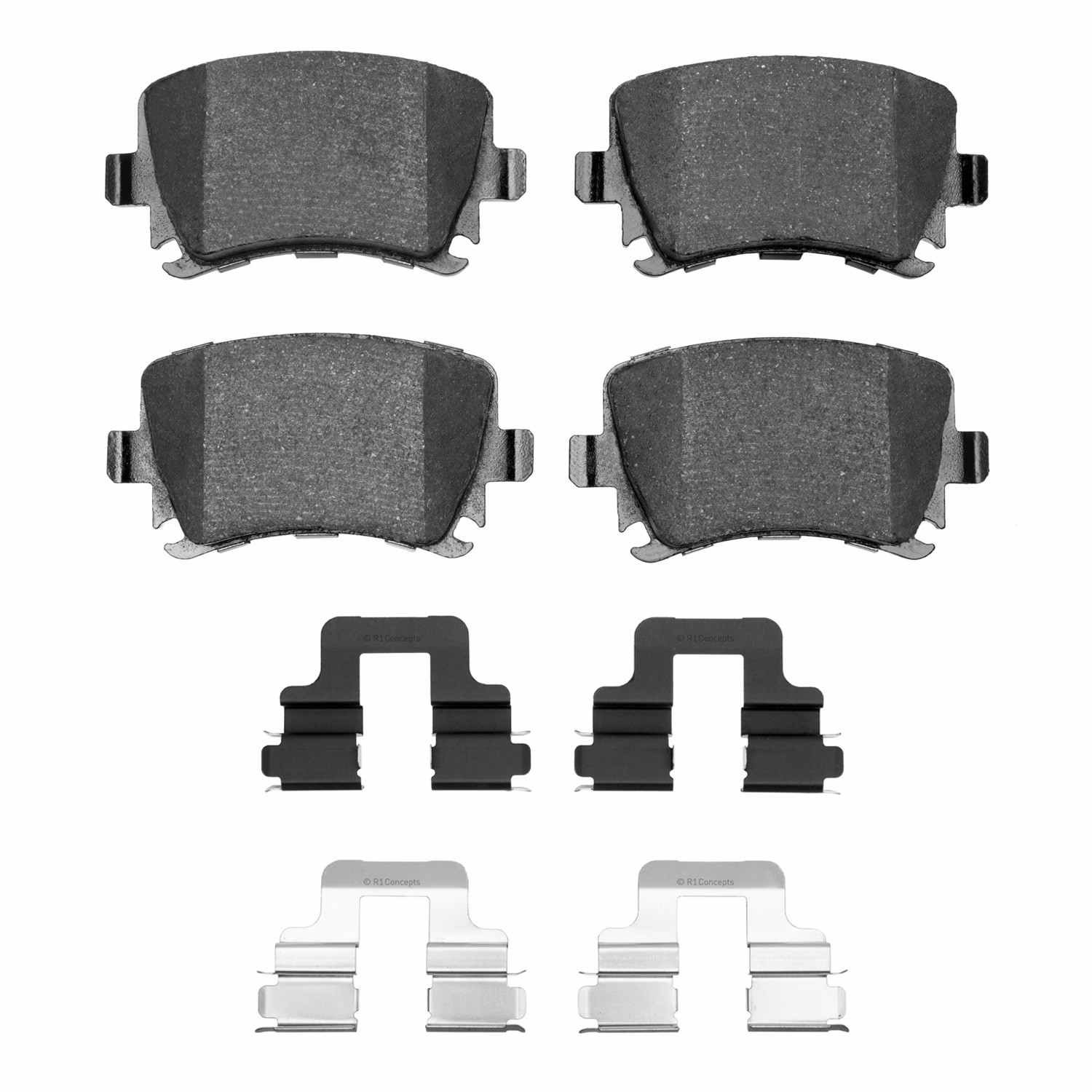 DF_1600110801_Fro.jpg Dynamic Friction 2000-2018 Audi A6 (USA/Canada) Rear Euro 5000 Ceramic Brake Pads and Hardware Kit - Image 1
