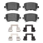 Dynamic Friction 2006-2021 Audi TT Quattro Rear Euro 5000 Ceramic Brake Pads and Hardware Kit