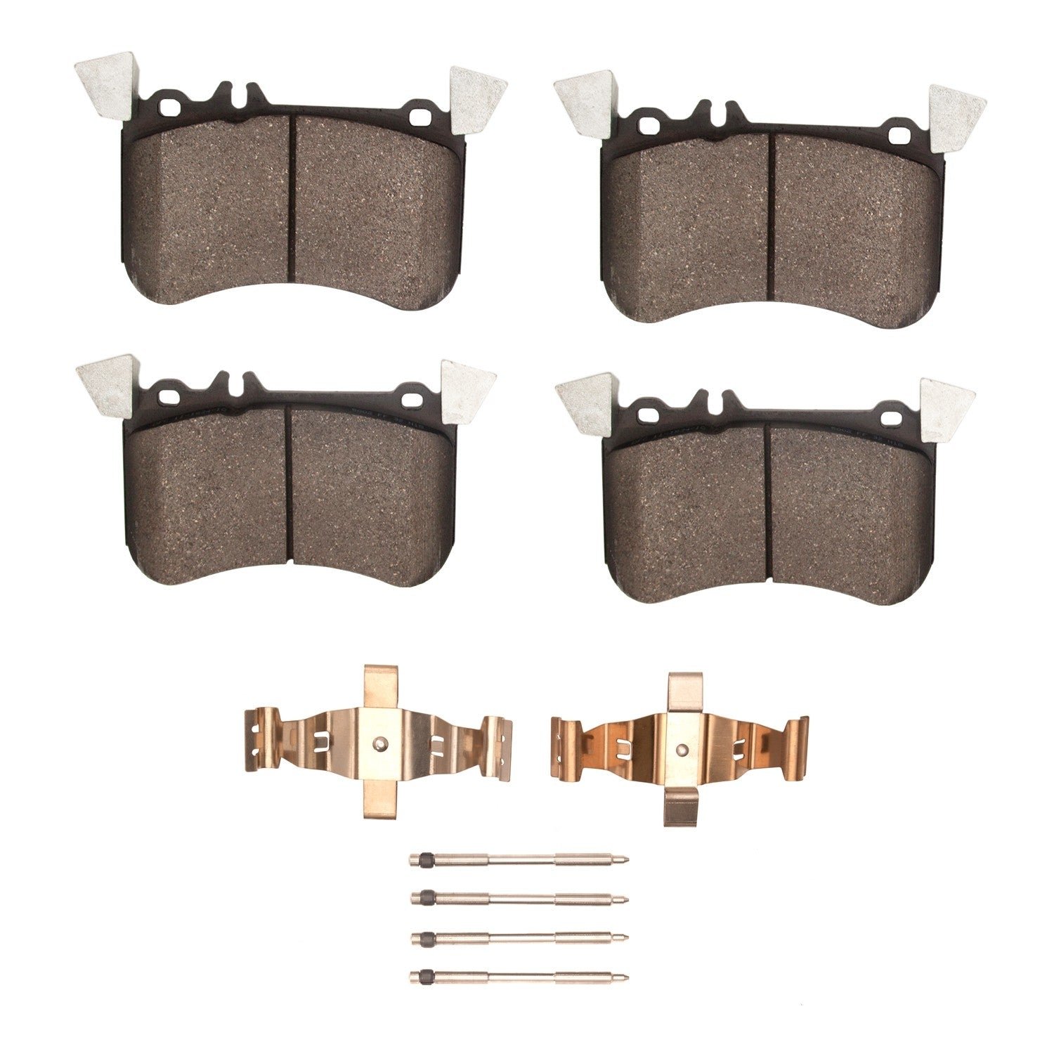 DF_1600163411_Fro.jpg Dynamic Friction 2014-2019 Mercedes-Benz GLA45 AMG Front Euro 5000 Ceramic Brake Pads and Hardware Kit - Image 1