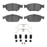Dynamic Friction 2012-2014 Mercedes-Benz E550 Front Euro 5000 Ceramic Brake Pads and Hardware Kit