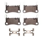 Dynamic Friction 2019-2023 Porsche Cayenne Rear EURO 5000 Ceramic Brake Pads and Hardware Kit