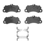 Dynamic Friction 2019-2025 Porsche Cayenne Front EURO 5000 Ceramic Brake Pads and Hardware Kit