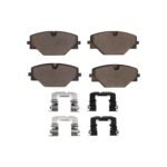 Dynamic Friction 2022-2025 Land Rover Range Rover Sport Rear Euro 5000 Ceramic Brake Pads and Hardware Kit