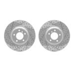 Dynamic Friction 2007-2015 BMW 335xi Front Drilled & Slotted Geoperformance Rotors