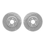 Dynamic Friction 2011-2019 BMW 535d Front Drilled & Slotted Geoperformance Rotors