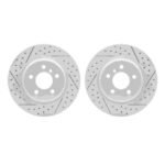 Dynamic Friction 2011-2016 BMW 528i Rear Drilled & Slotted Geoperformance Rotors