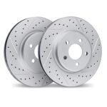 Dynamic Friction 2007-2019 BMW X5 Rear Drilled & Slotted Geoperformance Rotors - Image 2