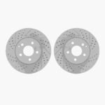Dynamic Friction 2003-2009 Mercedes-Benz E350 Front Drilled & Slotted Geoperformance Rotors