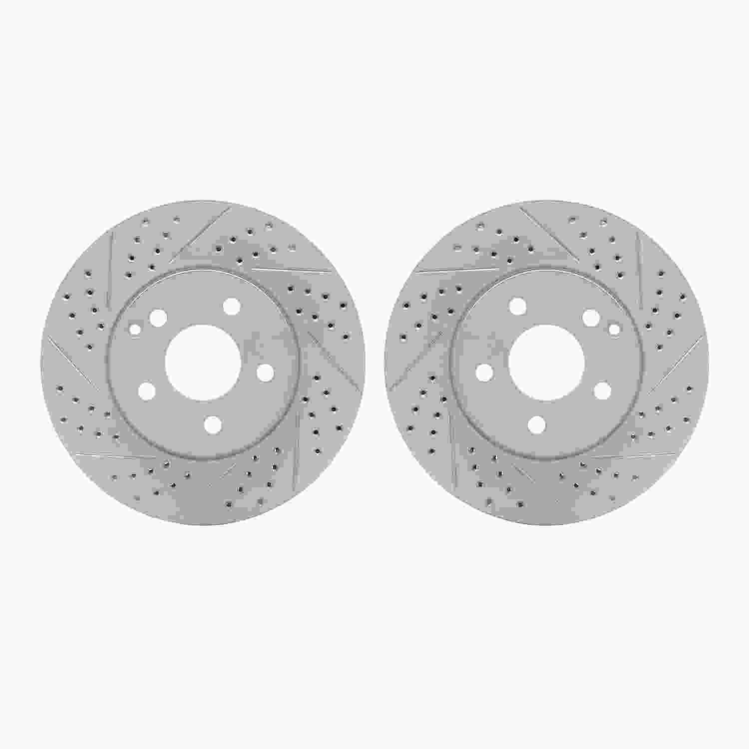 DF_200263024_Fro.jpg Dynamic Friction 2003-2009 Mercedes-Benz E350 Front Drilled & Slotted Geoperformance Rotors - Image 1