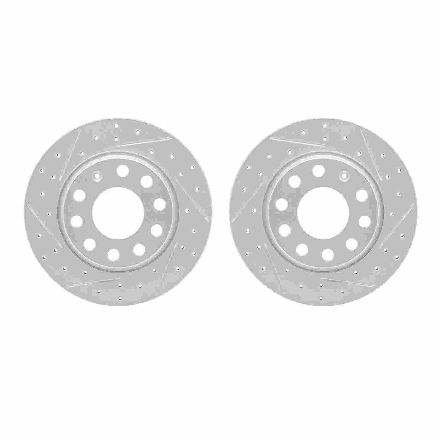 DF_200273028_Fro.jpg Dynamic Friction 2000-2008 Audi A4 Rear Drilled & Slotted Geoperformance Rotors - Image 1