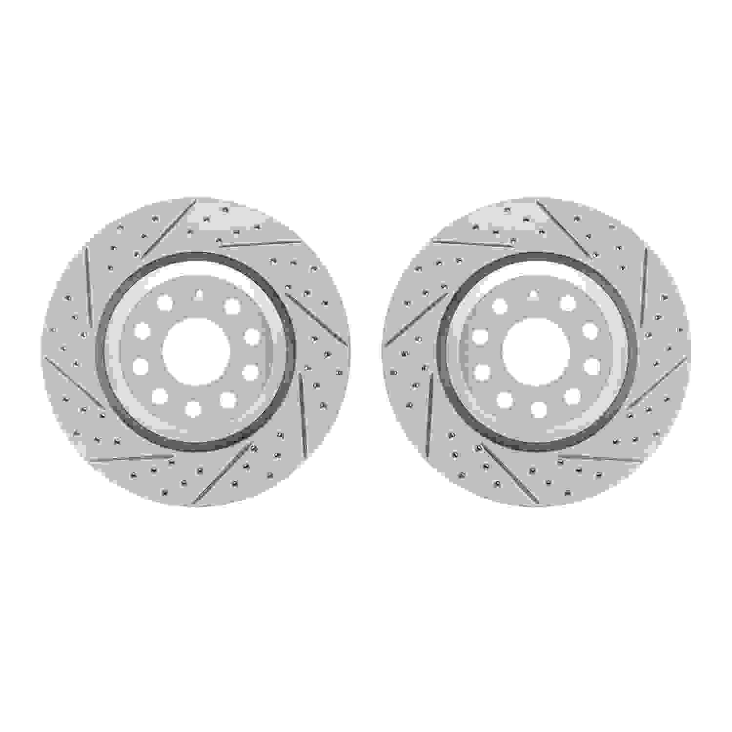 DF_200274024_Fro.jpg Dynamic Friction 2006-2025 Audi TT Quattro Rear Drilled & Slotted Geoperformance Rotors - Image 1