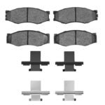 R1 Concepts 82-97 Nissan Stanza Front Ceramic Brake Pads and Hardware Kit