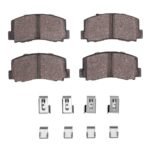 R1 Concepts 83-83 Mitsubishi Tredia Front Ceramic Brake Pads and Hardware Kit