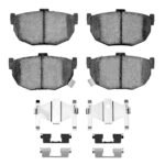 R1 Concepts 85-09 Hyundai Elantra Rear Ceramic Brake Pads & Hardware Kit