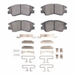 R1 Concepts 86-08 Mitsubishi Van 1000 (Mexico) Front Ceramic Brake Pads and Hardware Kit