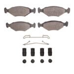 R1 Concepts 87-93 Volkswagen Fox Front Ceramic Brake Pads and Hardware Kit