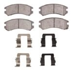 R1 Concepts 86-90 Nissan Sentra Front Ceramic Brake Pads and Hardware Kit