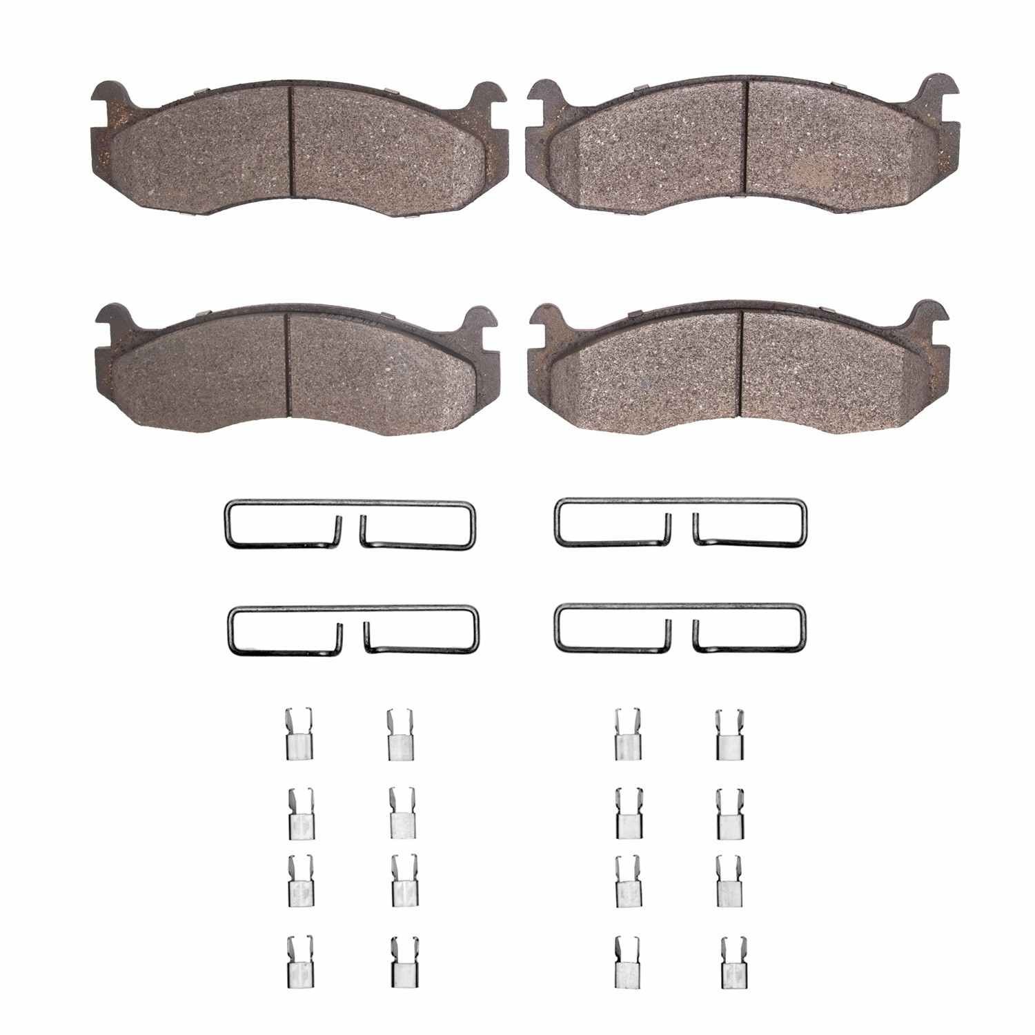 DF_2310078801_Fro.jpg R1 Concepts 96-06 Hummer H1 Front Ceramic Pads & Hardware Kit - Image 1
