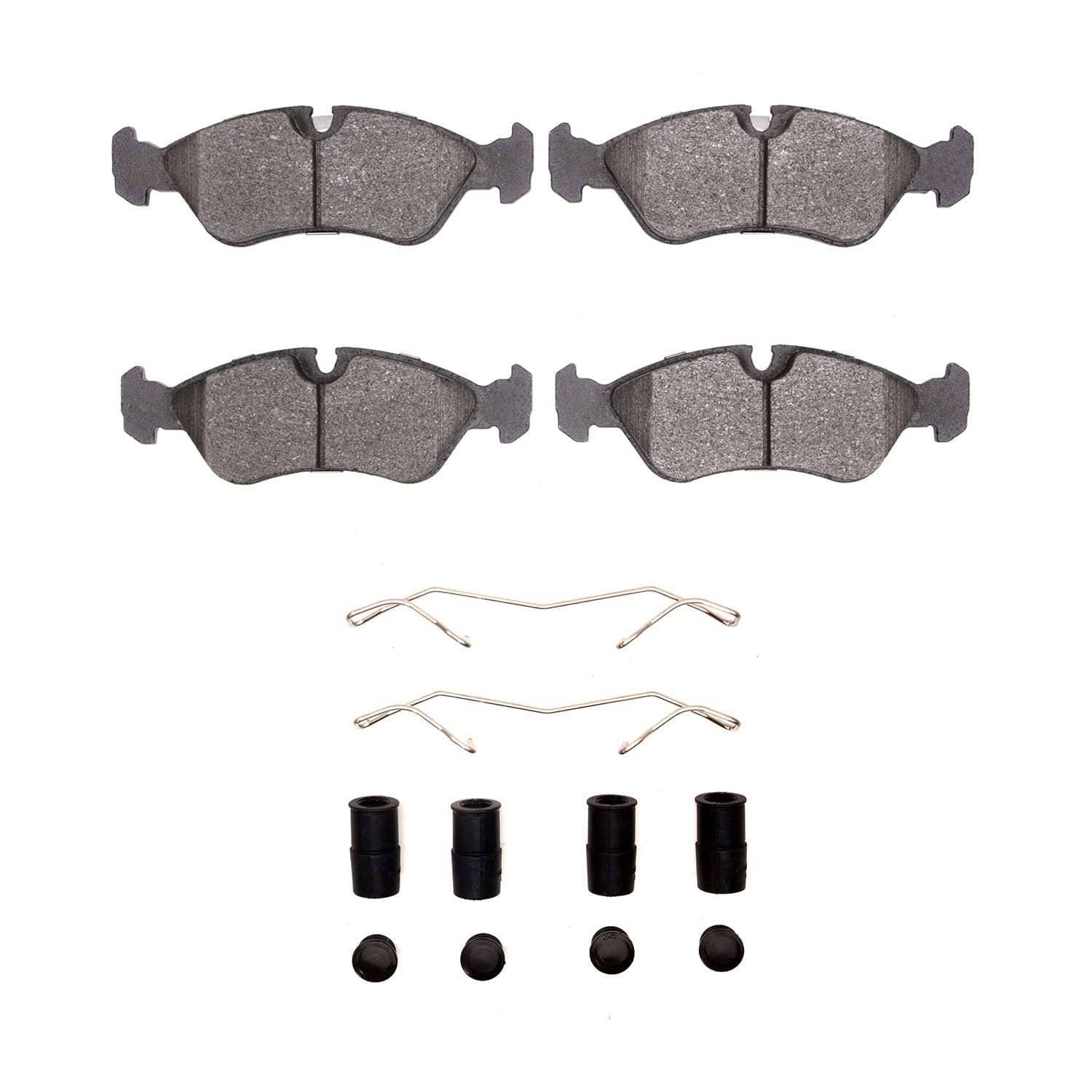 DF_2310079601_Fro.jpg R1 Concepts 99-02 Daewoo Lanos Front Ceramic Brake Pads and Hardware Kit - Image 1