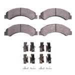 R1 Concepts 98-24 Chevrolet W3500 Diesel Engine Front/Rear Ceramic Pads & Hardware Kit