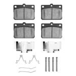 R1 Concepts 81-83 Toyota Corolla (US/Canada) Front Semi Met Pads & Hardware Kit